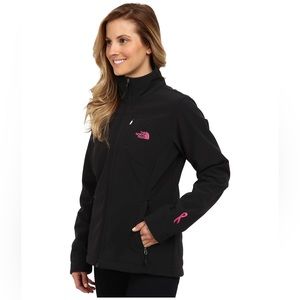 THE NORTH FACE Black Jacket with Pink Ribbon (L)
